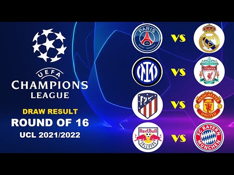 Draw Result Uefa Champions League 21 22 Round Of 16 Youtube