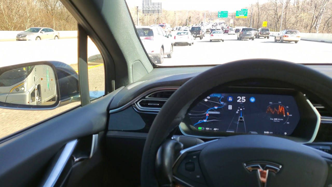 TESLA AutoPilot 2018.50.6 vs. DC Beltway Traffic