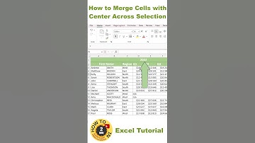 How to Merge Cells with Center Across Selection #Shorts