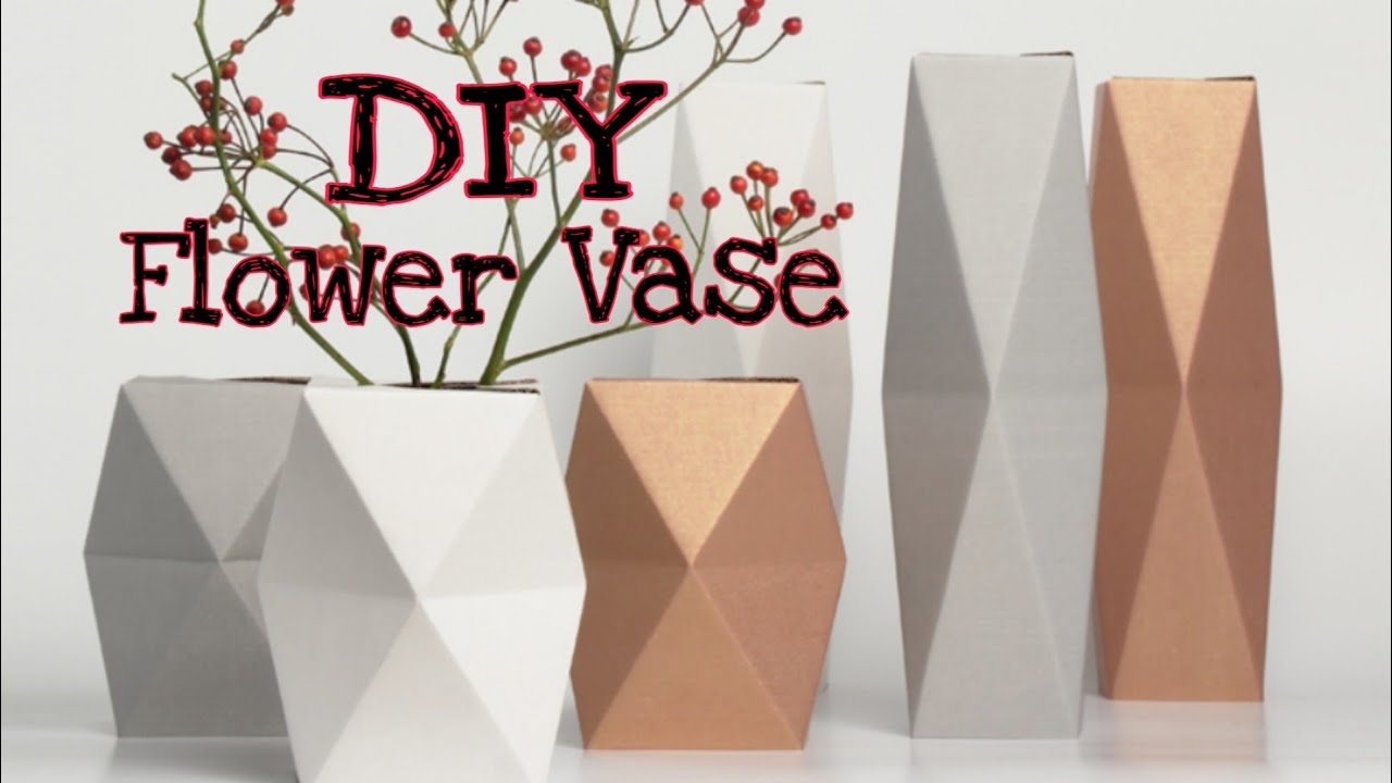 DIY Easy Flower Vase corner flower vase making with cardboard and