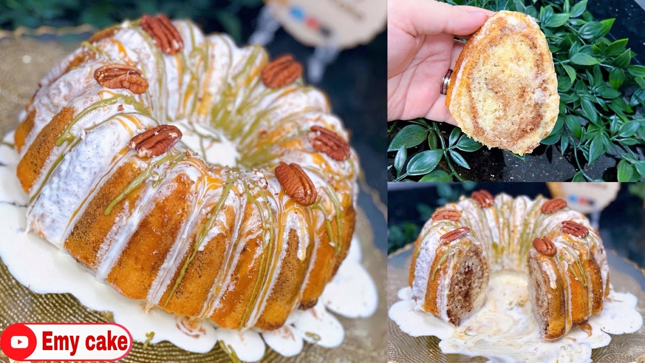 كيكة  السينابون من أحلي الكيكات في الشتاء طريه وهشه جداً 👌🏻وبصوص الجبنه اللذيذ 😋#cake 