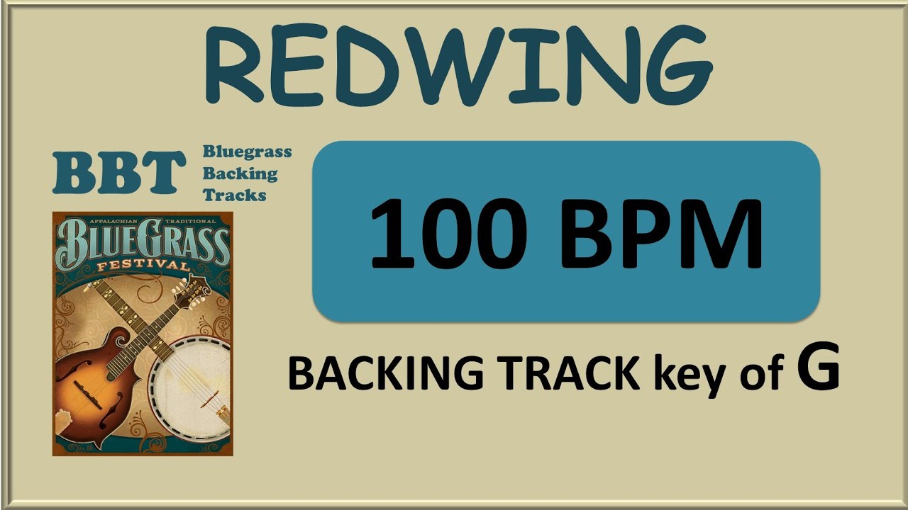 Redwing bluegrass backing track 100 bpm - YouTube