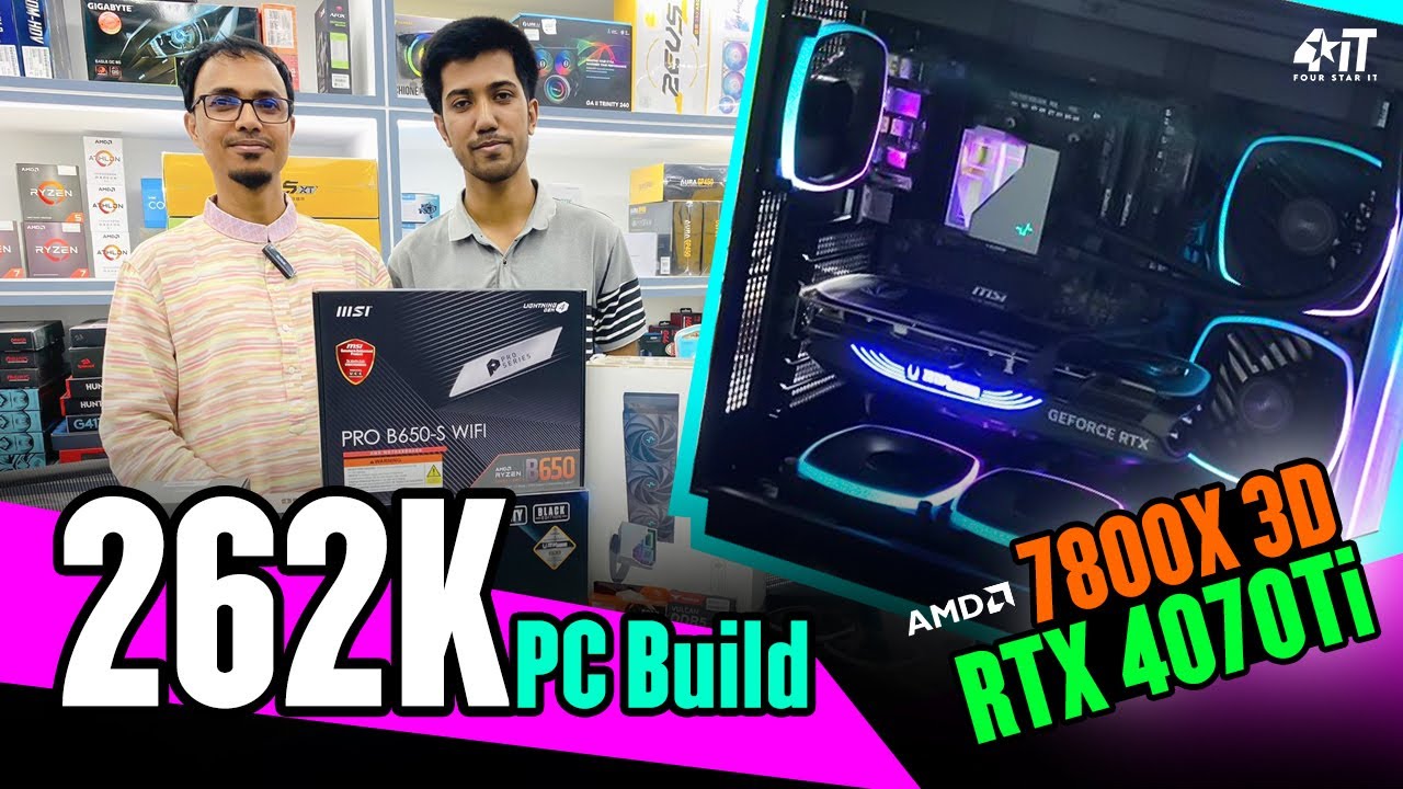 🔥 262K PC Build 2024 | Ryzen 7 7800X3D With RTX 4070Ti Super 16GB - YouTube