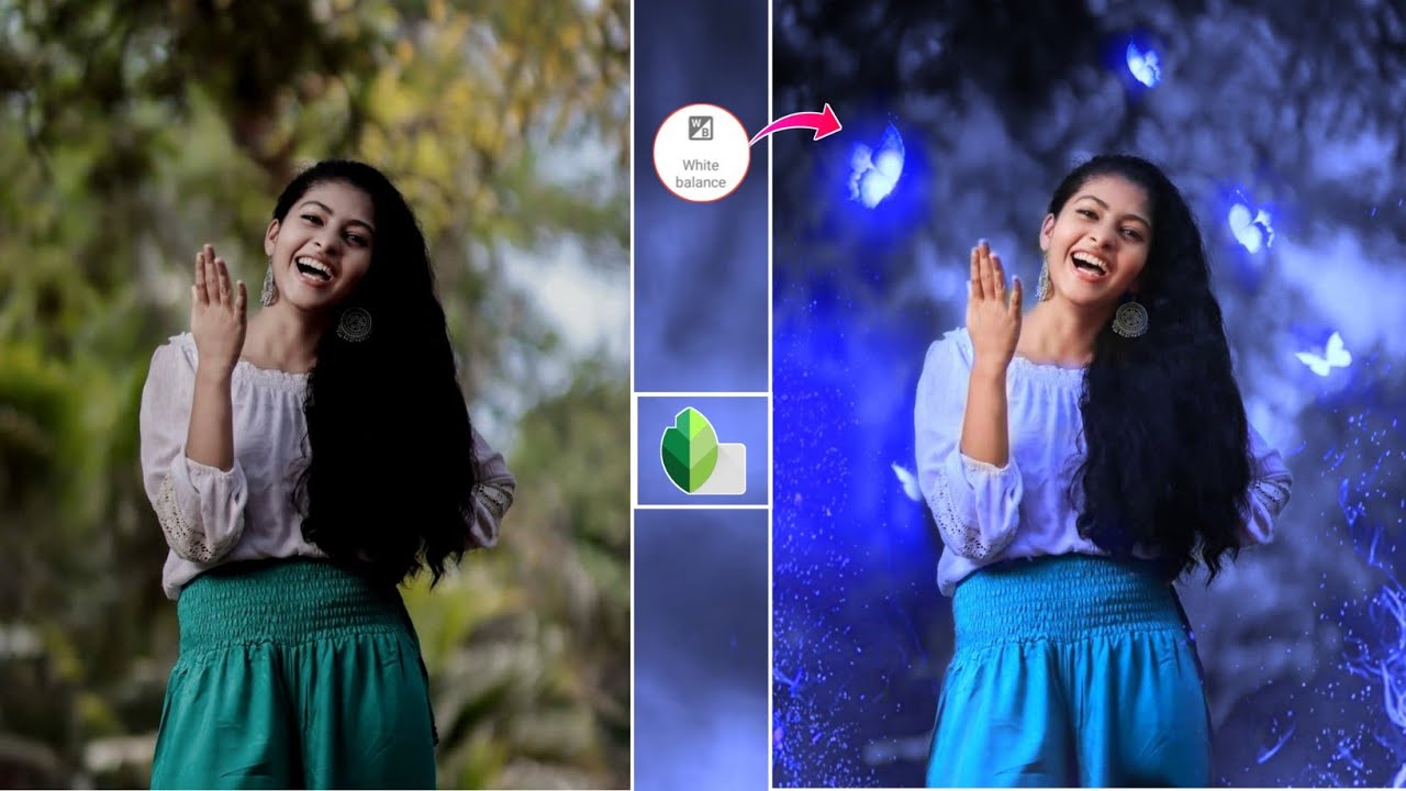 Snapseed Butterfly Glowing Effect Photo Editing | Snapseed Background change | Snapseed Photo Editi.