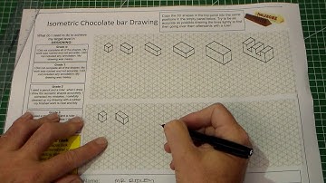 Drawing isometric chocolate bar shapes Pt1