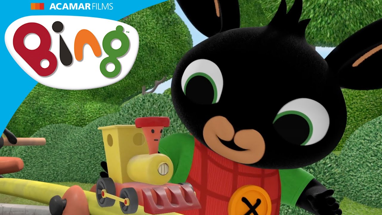 Bing et Pando jouent avec le train de Bing dehors ! | Bing Français