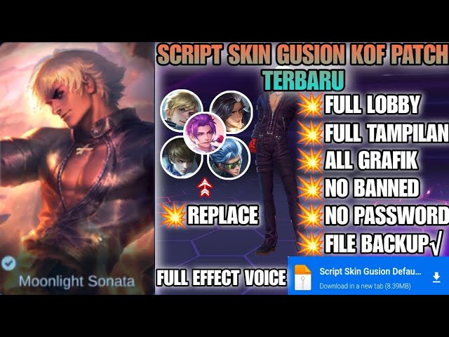 NEW!! SCRIPT SKIN GUSION 'K' +FULL EFFECT +WITH VOICE - BiliBili