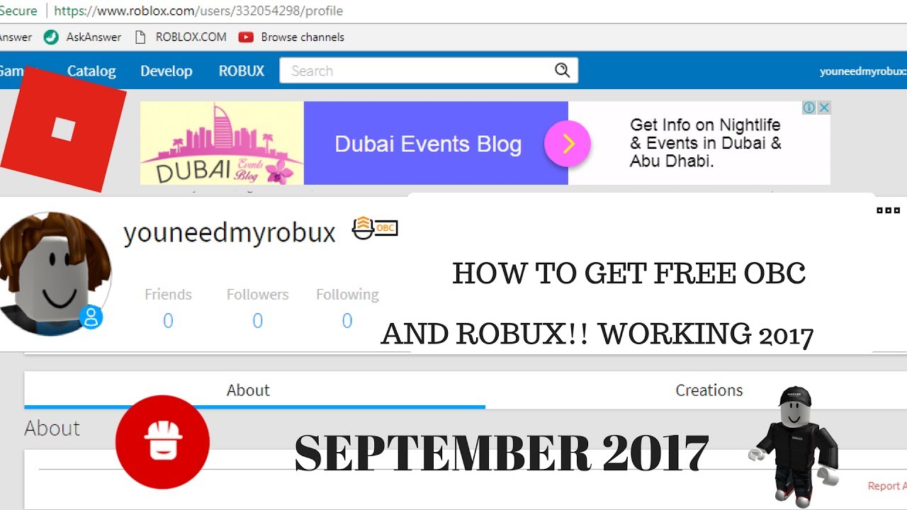 How To Get Free Obc And Robux In Roblox Working 2017 September