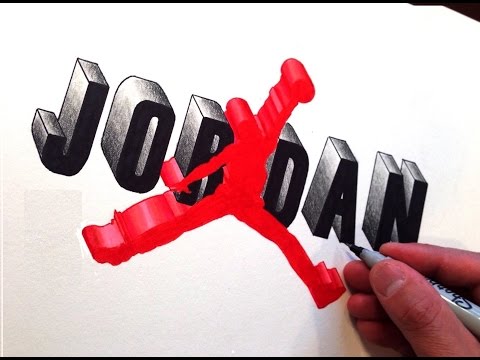 how to draw air jordan logo