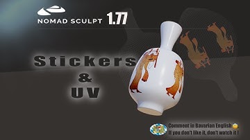 Nomad Sculpt - Video Manual - 9 - Stickers / Images reproject & UV Map - Tutorial (V1.77 -7.5.2023)