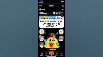 Dropee question of the day code 13 January | Dropped question of the day code | Dropee Code #shorts