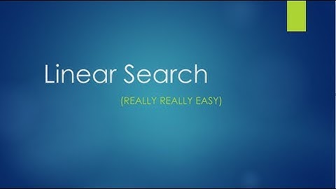 Linear search - Java Tutorial