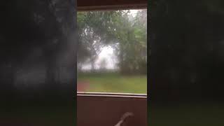 Lights flickering  as this strong rain band rolls through. #HurricanIrma