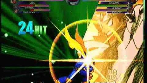 MvC2: Psylocke/Jin 100% combo (2 meters)