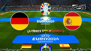 GERMANY vs SPAIN - FINAL | EURO 2024 GERMANY | Full Match All Goals | PES Gameplay