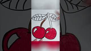 How To Draw A Cherry | Cherry Drawing  Fun Kids