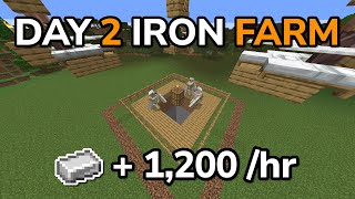 Best Easy Iron Farm Minecraft 1.20.6 - 1,200 Ingots per Hour! Without Name Tag!