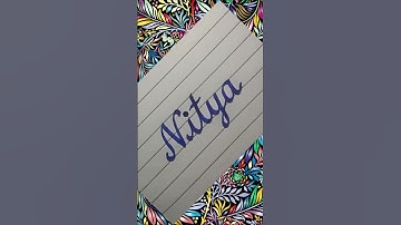Nitya name calligraphy #cursivewriting #ytshorts #shorts