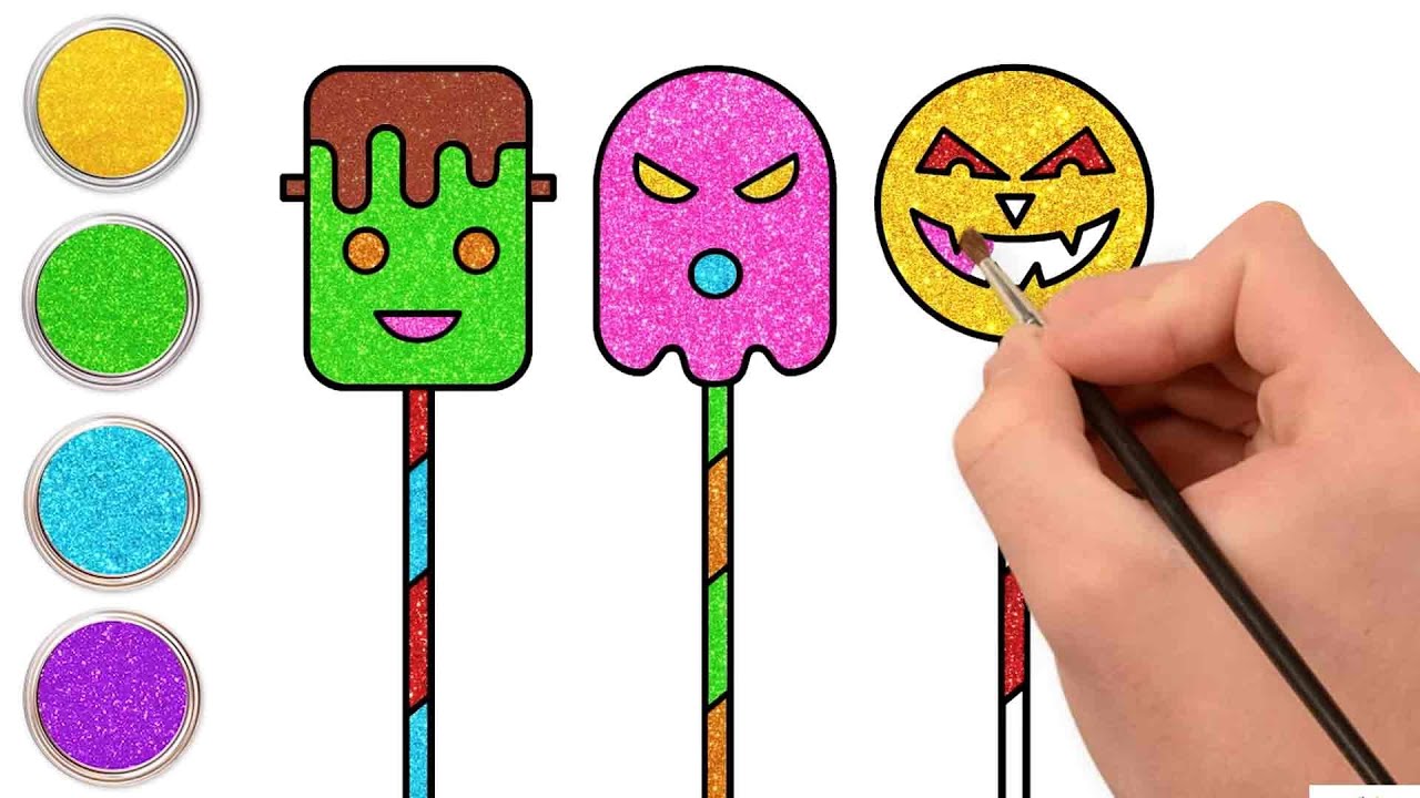 Tutorial de desenho de doces assustadores de Halloween | Easy Drawing | Chiki Art Brazil
