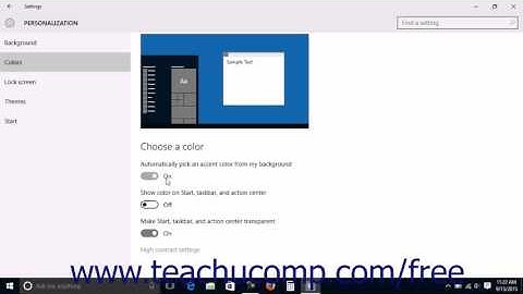 Windows 10 Tutorial Changing the Color Settings Microsoft Training