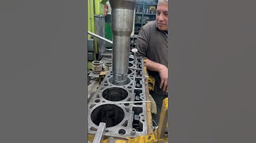 Engine block machining operation 🏭  #manufacturing #engine