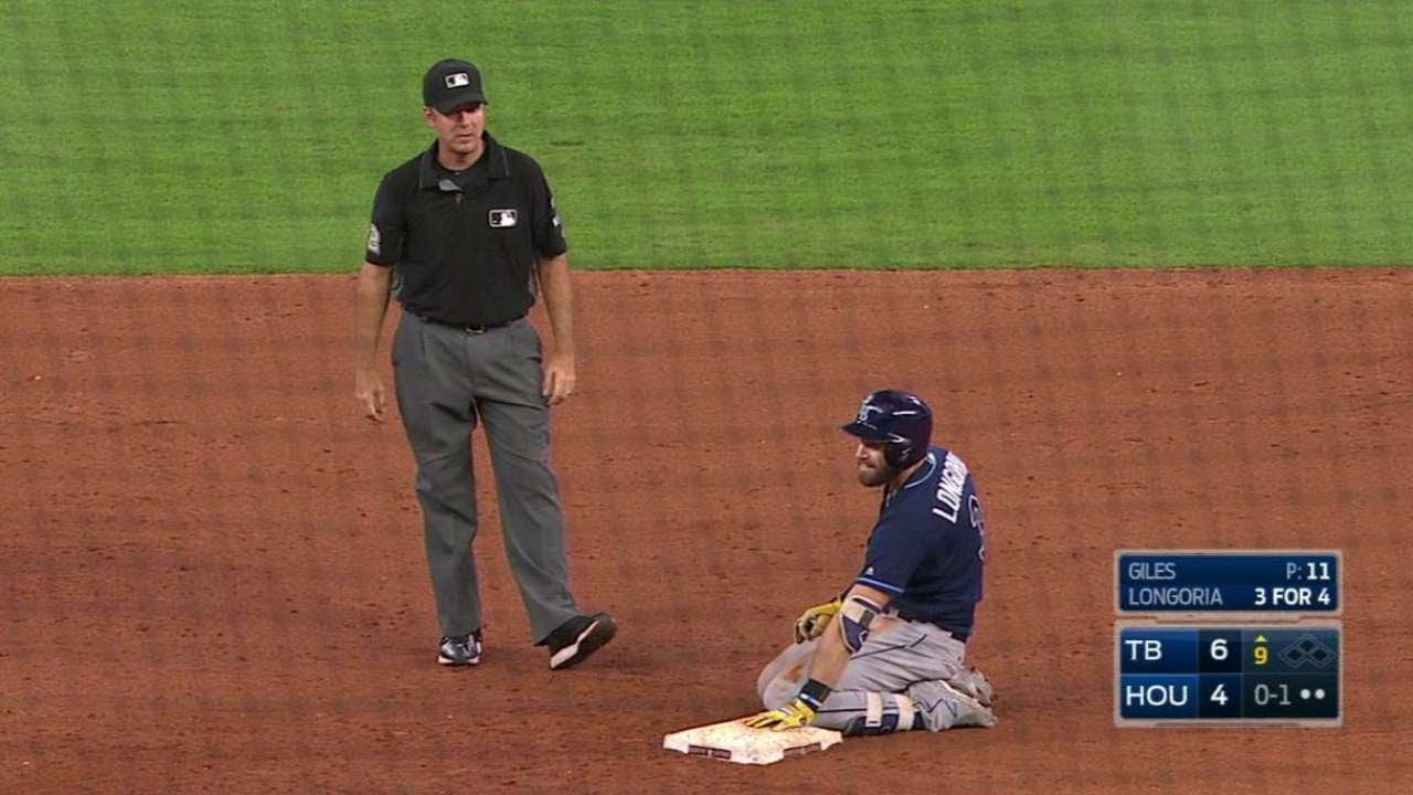 Longoria hits for cycle as Rays top Astros 6-4 (Aug 01, 2017)