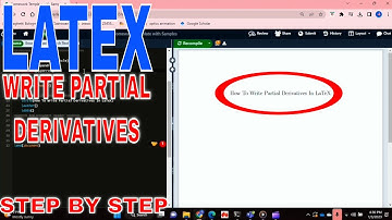 ✅ How To Write Partial Derivatives In LaTeX 🔴