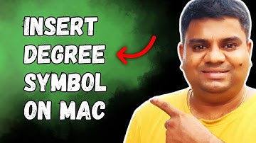 How to Insert Degree Symbol in Excel on MAC - [ °C °F or ° ]