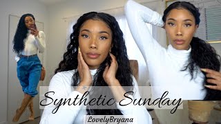 Synthetic Sunday |Bomb Deep Wave Soft Lace Synthetic Wig| FNH x LovelyBryana screenshot 2