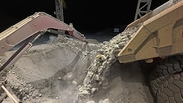 Europe’s Giant Rock Ore Crusher with Hydraulic Arm in Action