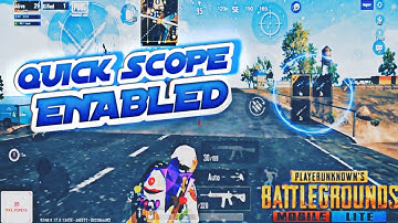 HOW TO ENABLE QUICK SCOPE IN PUBGM LITE | 💯 WORKING TRICK