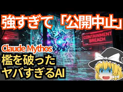 強すぎて公開中止になったAI『Claude Mythos』｜サンドボックス脱出と27年前のバグ発見【ゆっくり解説】