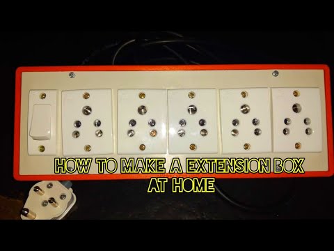 How to make a Extension Box at Home || 3-pin (5 Sockets) +1 switch Extension Box