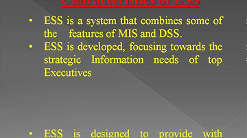 ESS - Introduction to Executive Support System