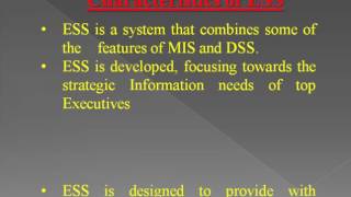 ESS - Introduction to Executive Support System