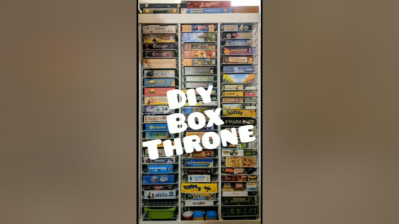 Modular board game storage! BoxThrone board games shelves.