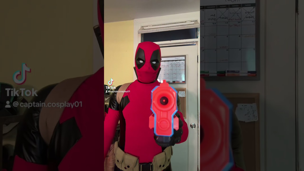 Do NOT Point It At Yourself!  #deadpool #deadpoolcosplay #funny #cosplay