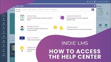 How to access the Help Center in INDIE LMS