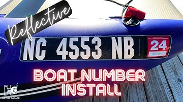 Reflective Inflatable Boat Number Plate Installation