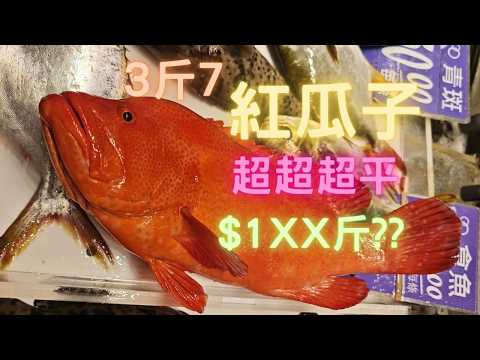 落街行個圈,遇到超平3斤7紅瓜子,破底價😍點忍到手,一魚三味~fishcutting香港海鮮~社長遊街市Seafood
