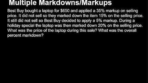 Markdowns