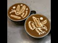 Latte art hummingbird 