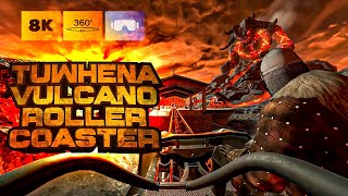 🌋 Tuwhena Vulcano 🎢 Epic VR roller coaster ride [360° 8K]