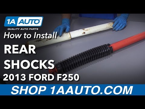 How to Install Replace Rear Shock Absorbers 2005-16 Ford F250 Super Duty 4 Wheel Drive