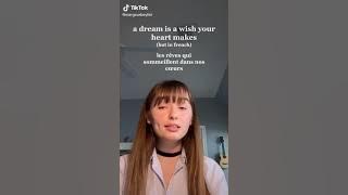 A Dream Is A Wish Your Heart Makes (Lily James) (French Version) Cover- TikTok @margauxbeylier