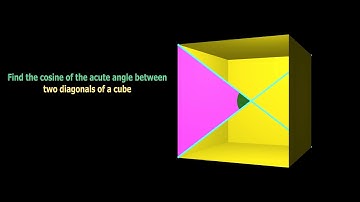 Angle between two diagonals of a cube.  |Trigonometry  | Leaving Cert Maths