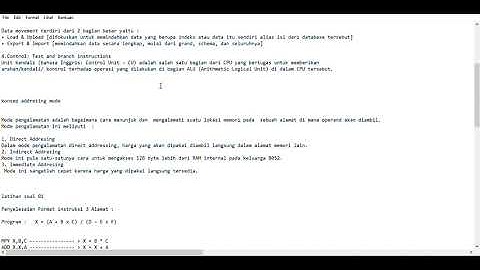 penjelasan singkat aok set intruksi