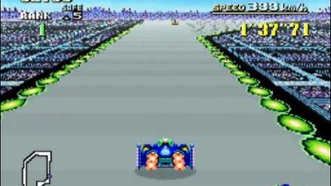 FZero Super Nintendo Gameplay -  SNES F-Zero Game Video