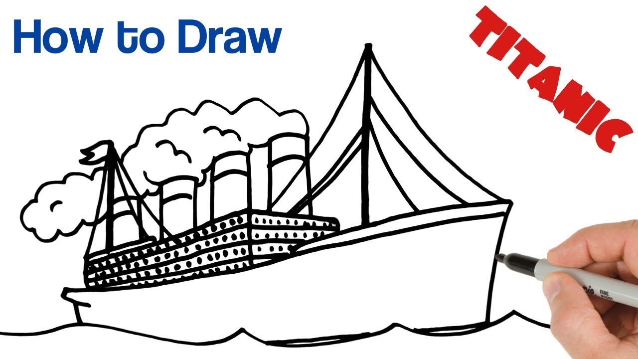 How To Draw Titanic Super Easy Art Tutorial For Beginners