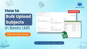 Bulk Upload Subjects in BestoLMS | Step-by-Step Excel Upload Tutorial (2025)